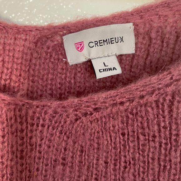Cremieux L Mauve Pink Knit v-neck pullover Sweater - Picture 7 of 9